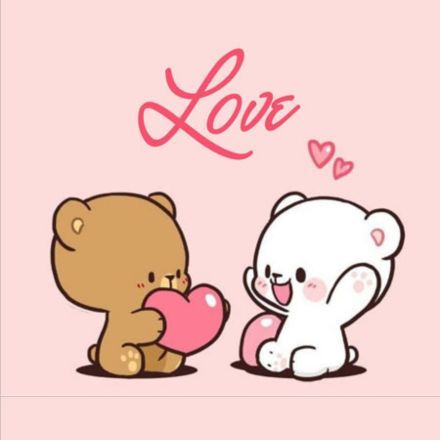 Avatar cute về thương yêu gấu tặng trái ngược tim