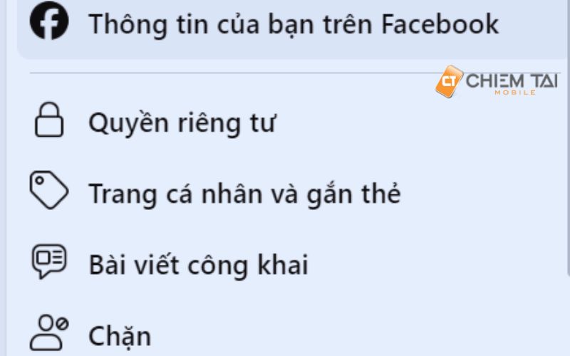 ấn vào chặn rồi chọn vào những người bạn muốn bỏ chặn