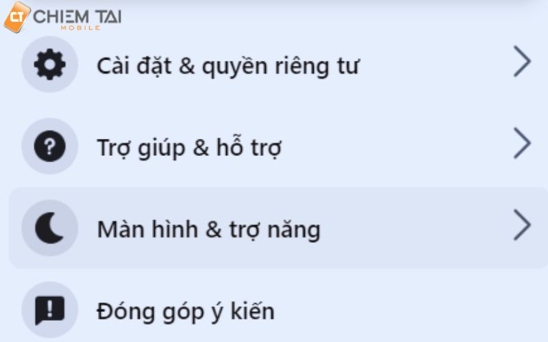 mở facebook trên máy tính > ấn vào ảnh đại diện > chọn cài đặt và quyền riêng tư