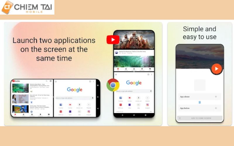 Ứng dụng chia đôi màn hình điện thoại Split Screen