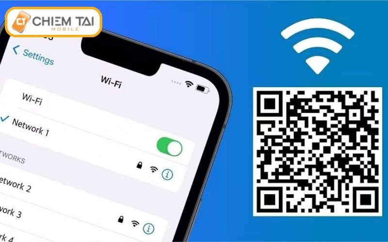 cách chia sẻ wifi trên iPhone không cần mật khẩu dùng mã QR