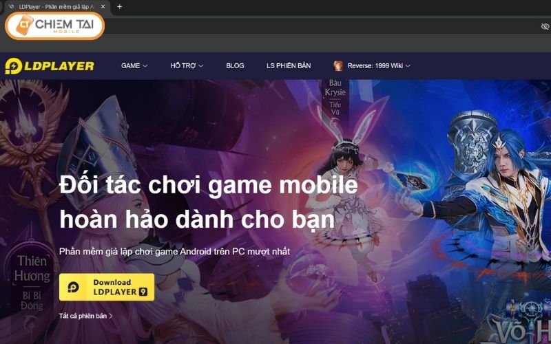 Truy cập và tải vào phần mềm giả lập LD Player