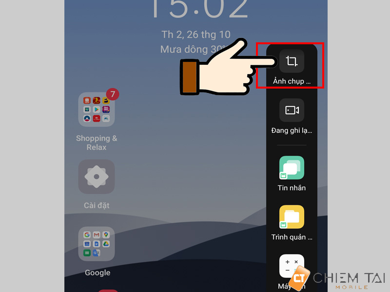 Chụp màn hình điện thoại Oppo bằng "thanh bên thông minh"
