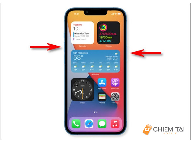 cách chụp màn hình iPhone 13