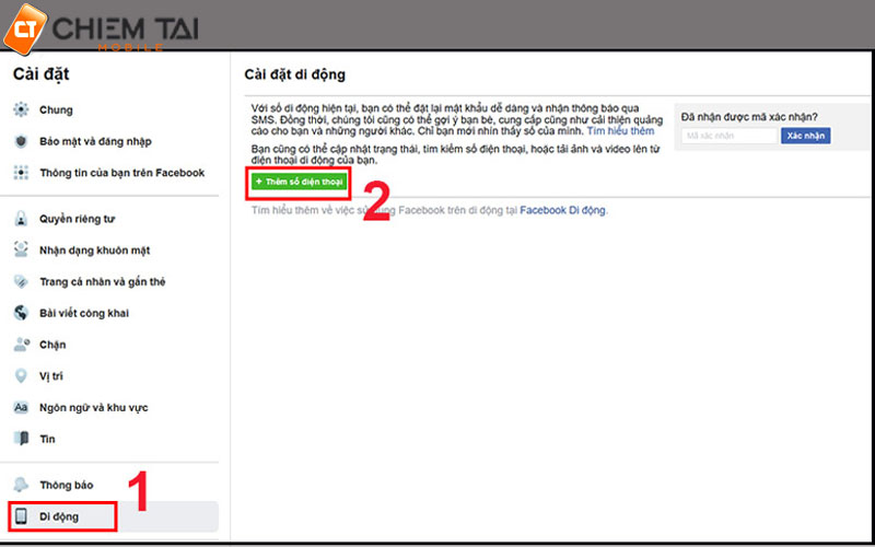 Cách đăng nhập Facebook bằng số điện thoại
