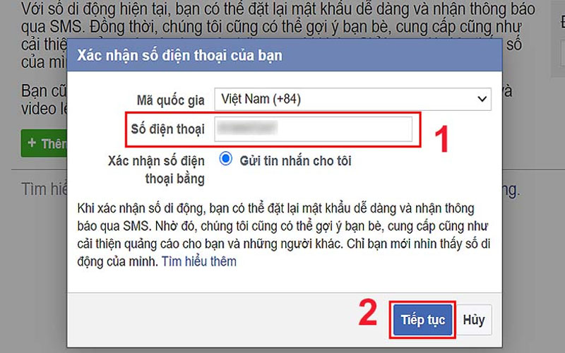 Cách đăng nhập Facebook bằng số điện thoại