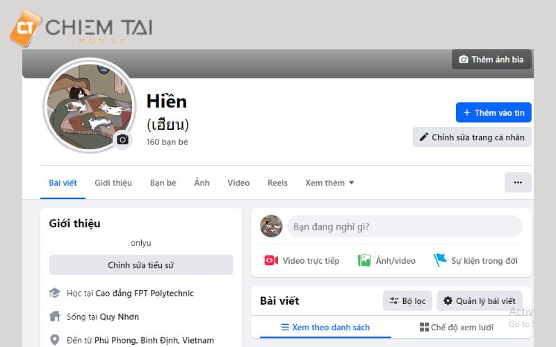 Cách thay đổi tên 1 chữ trên Facebook bằng máy tính