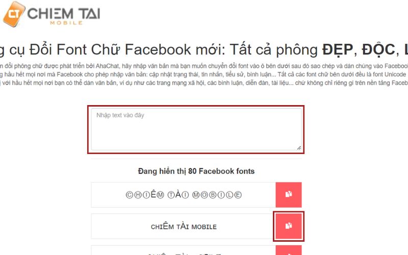 đổi font chữ AhaChat