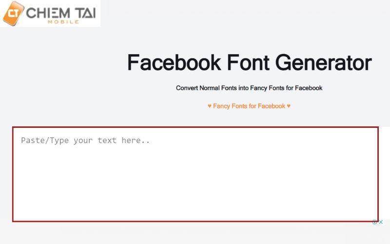 đổi font chữ Facebook Font Generator