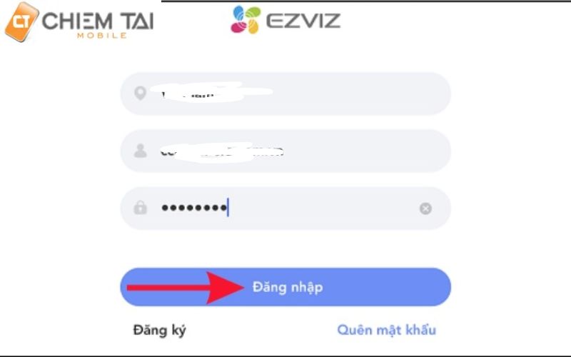 truy cập vào ứng dụng Ezviz