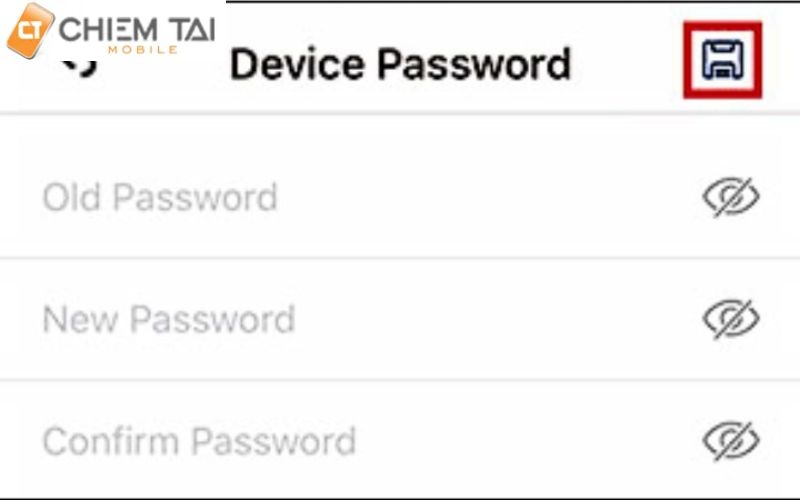 xác nhận mật khẩu tại phần Confirm Password và nhấn Save