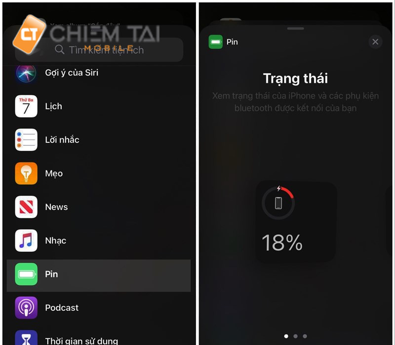 Cách hiển thị phần trăm pin iPhone ở phiên bản không có nút home