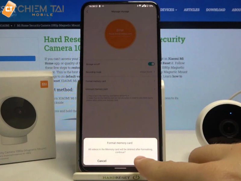 Cách format thẻ nhớ của camera Xiaomi đơn giản