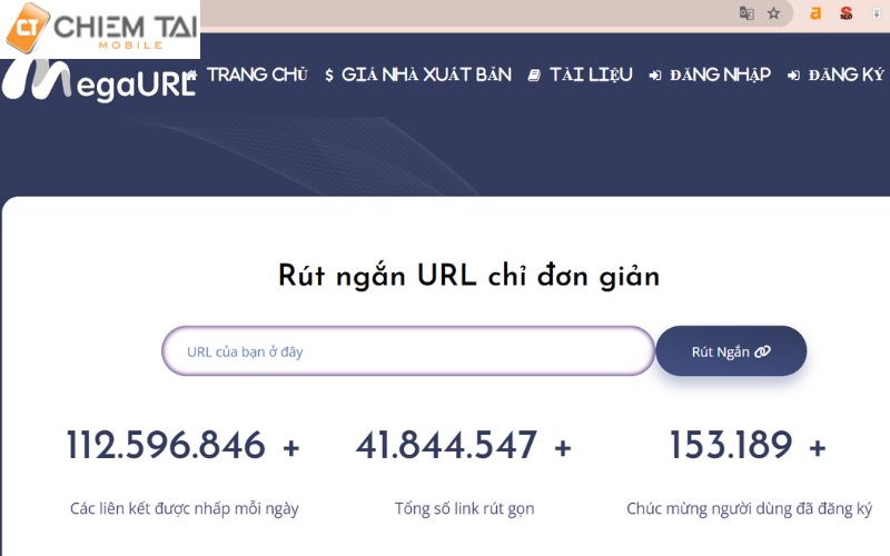 trang web megaurl làm gọn link và giúp kiếm tiền