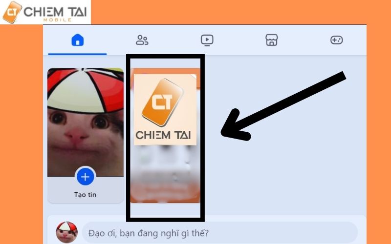 Chọn vào story của bạn bè trên Facebook mà bạn muốn trả lời câu hỏi