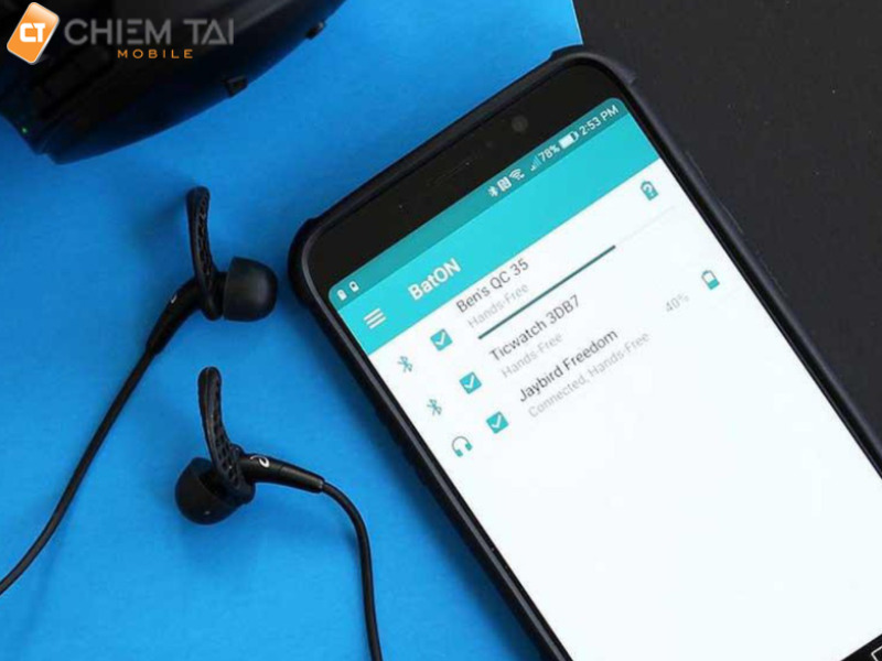 Xem pin tai nghe bluetooth Xiaomi thông qua app BatON