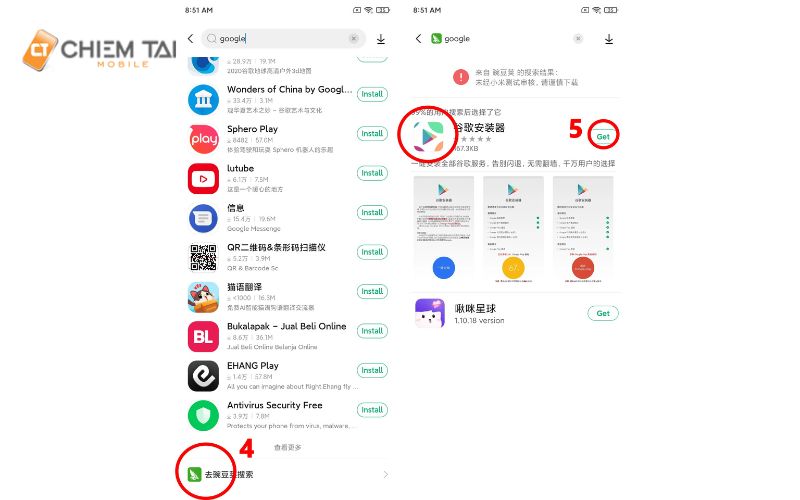 cài đặt CH Play cho Xiaomi