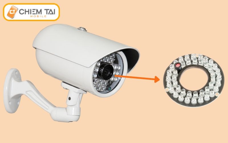 Camera bị mất màu do đèn hồng ngoại bị hỏng