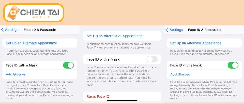 Tắt và bật lại Face ID trên iPhone