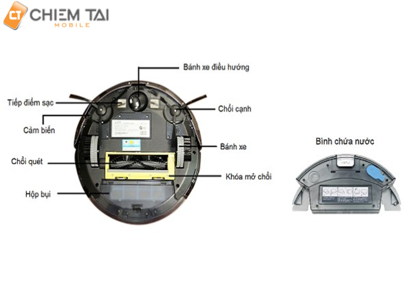 Cấu tạo robot hút bụi lau nhà Xiaomi