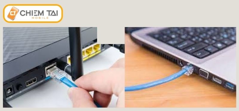 kết nối modem wifi cần cài đặt với máy tính bằng cáp mạng