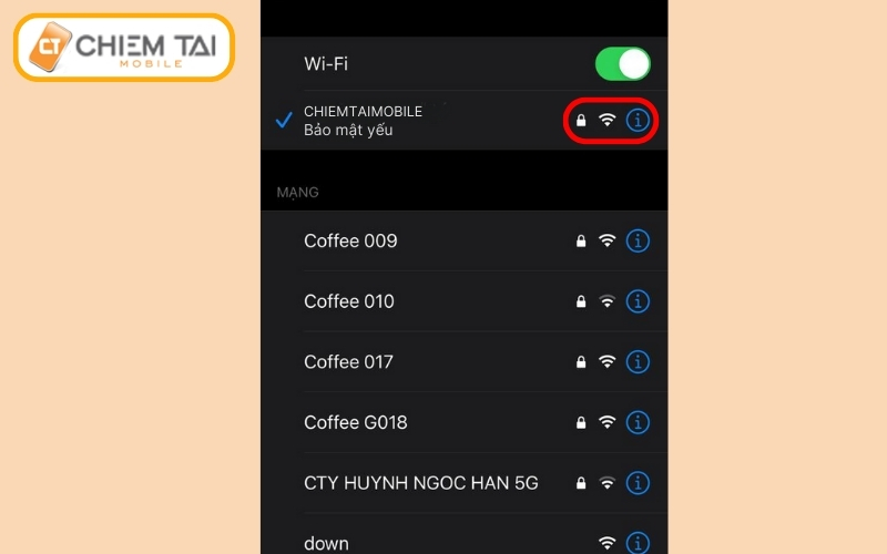 Kiểm tra lại kết nối WiFi