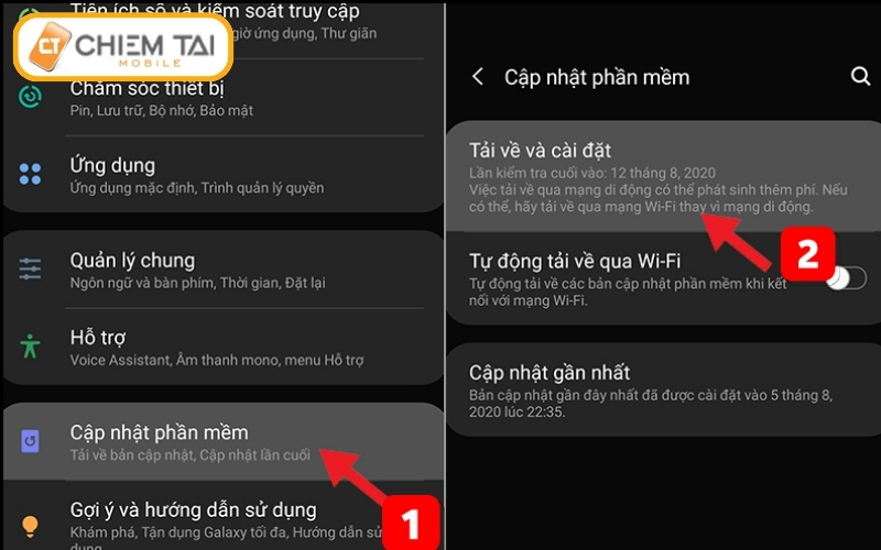 Cập nhật nâng cấp hệ điều hành điện thoại Android sửa lỗi không kết nối được Wifi