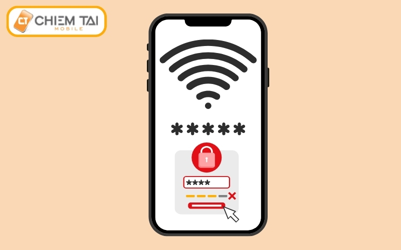 Do bị sai mật khẩu Wifi khiến điện thoại không kết nối được Wifi trên iPhone, Android