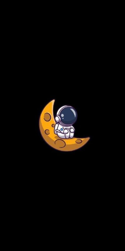 Hình nền điện thoại phi hành gia cô đơn trên mặt trăng