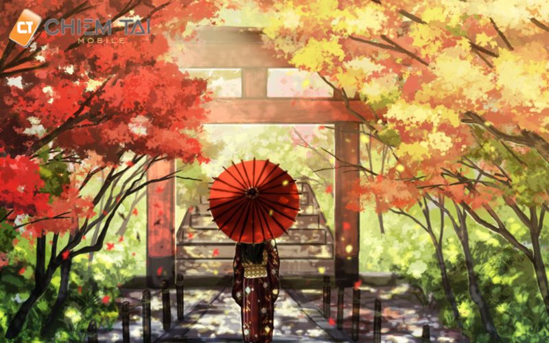 Hình nền anime phong cảnh mùa thu cho máy tính