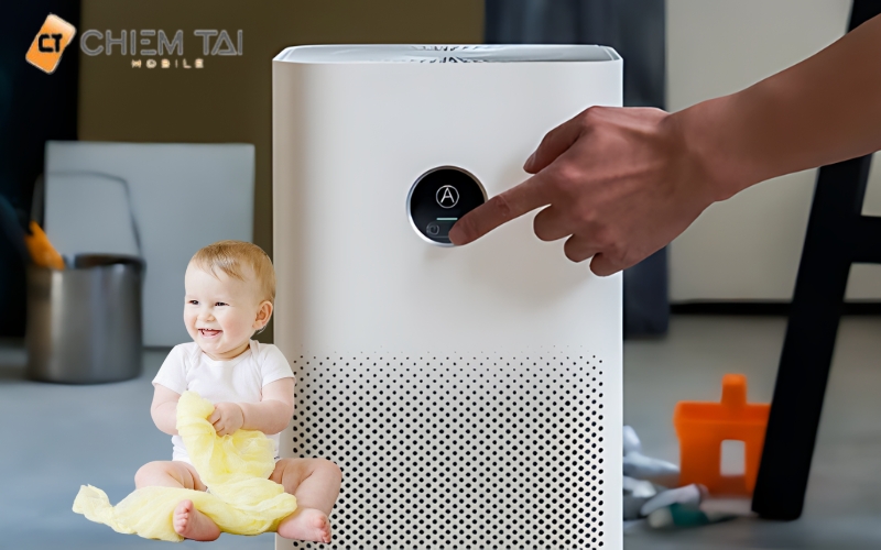 Kích hoạt tính năng khóa trẻ em có ở máy lọc không khí Smart Air Purifier