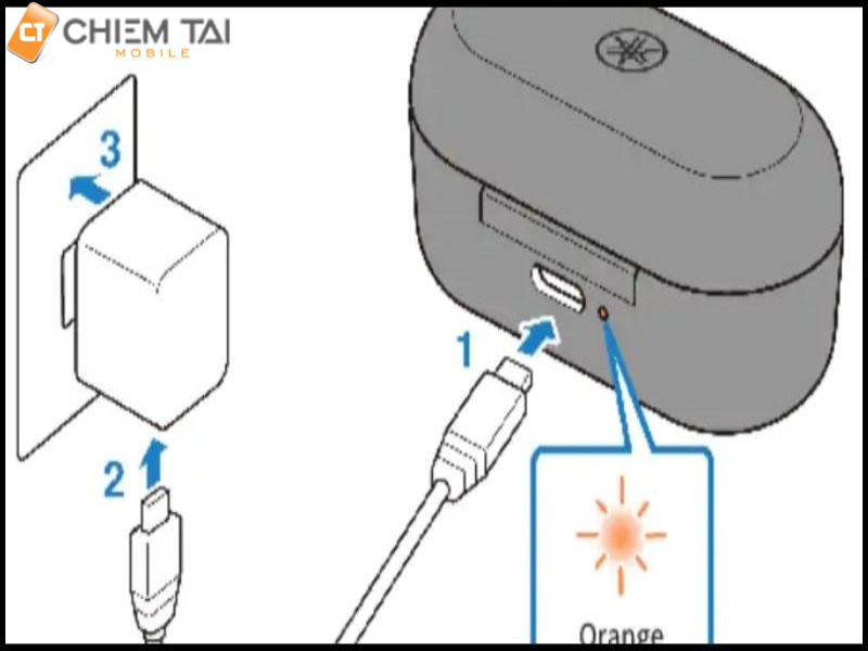 Sạc bằng củ sạc của điện thoại