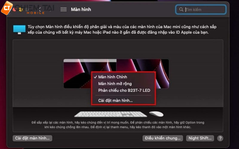 Cách kết nối màn hình mình Macbook với màn hình ngoài