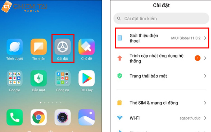 Reset điện thoại Xiaomi bằng Cài đặt trong máy
