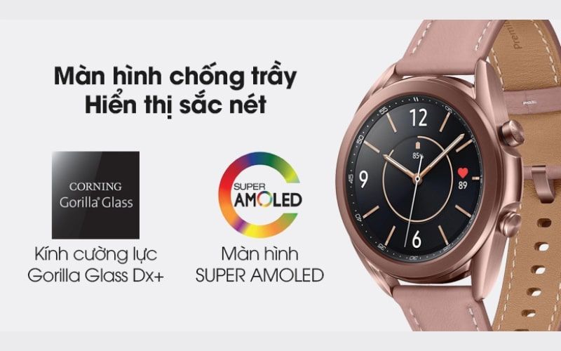 Đồng hồ thông minh được trang bị màn hình Super Amoled