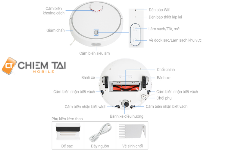 Thông số kỹ thuật của robot hút bụi 