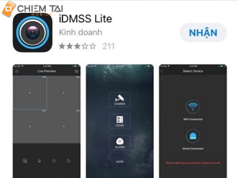 App iDMSS Lite của hãng camera Dahua