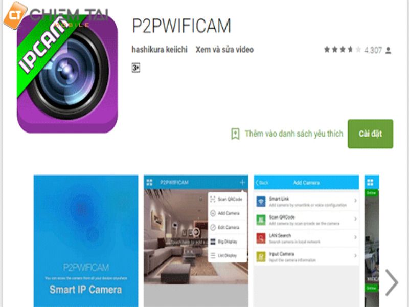 Tải ứng dụng xem camera trên điện thoại P2Pwificam