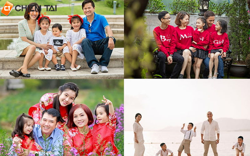 Những cơ hội tạo dáng vẻ chụp ảnh gia đình 5 người