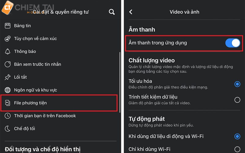 Tắt âm thanh like trên Facebook iPhone 2