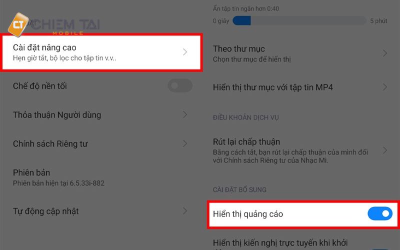 cách tắt quảng cáo Xiaomi