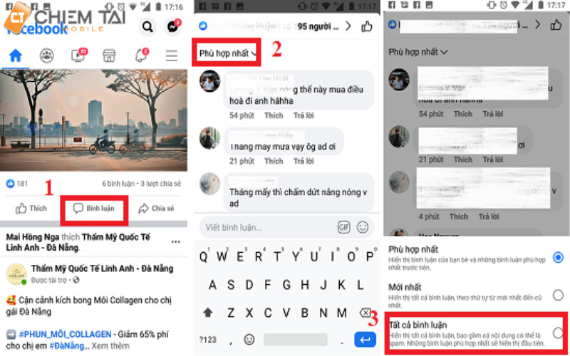 Hướng dẫn xem tất cả bình luận trên facebook điện thoại