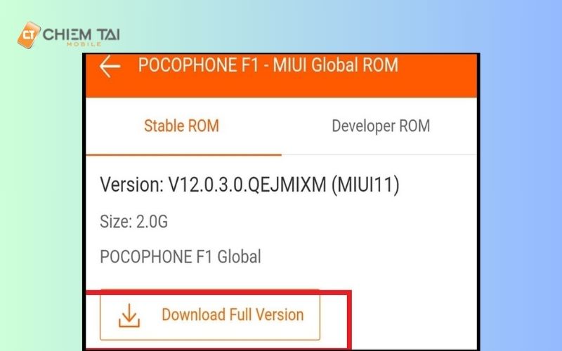 cách up rom xiaomi không cần máy tính