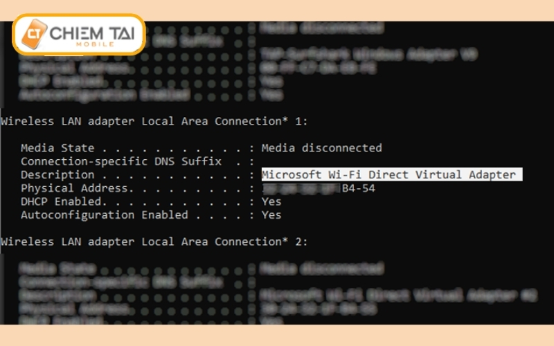 Mở Command Prompt và nhập lệnh ipconfig / all.