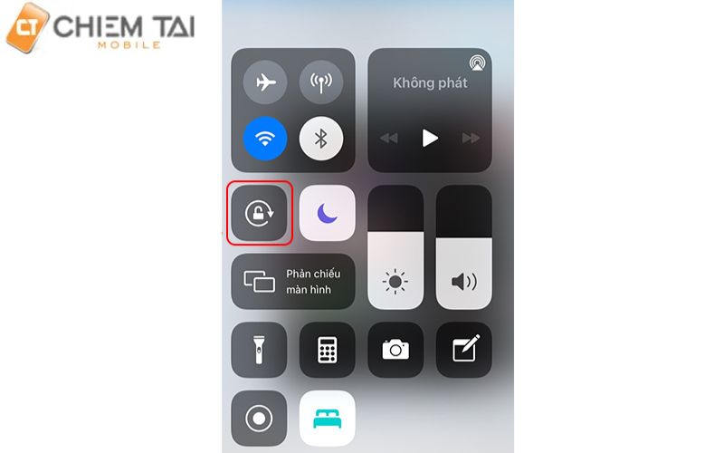 xoay man hinh iphone qua control center