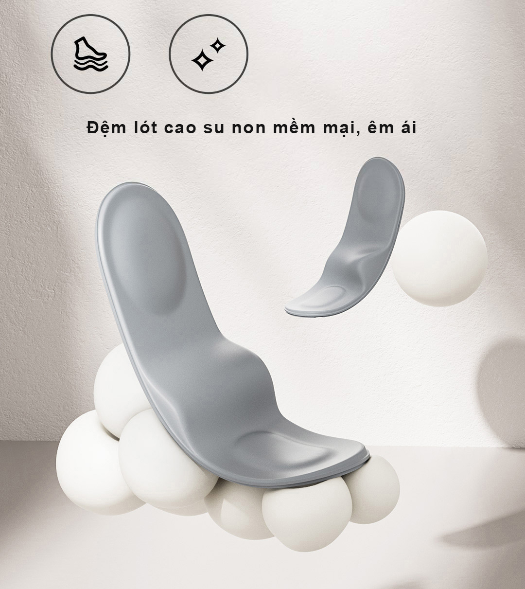 Bồn ngâm chân massage Xiaomi Mijia MIZ-Z1 đệm lót cao su an toàn, dễ vệ sinh
