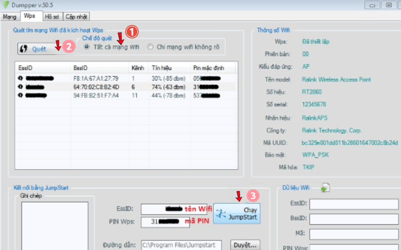 bẻ khóa wifi bằng phần mềm trên pc