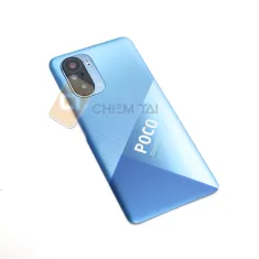 Nắp lưng Xiaomi Poco F3 zin new hãng có cụm kính camera sau (Xanh, trắng)