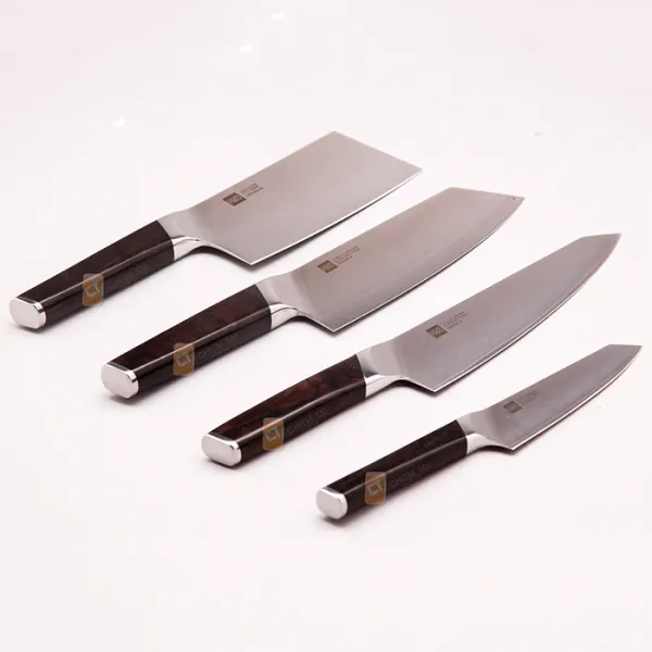 Bộ 4 dao bằng thép tổng hợp kèm chân đế cao cấp HuoHou