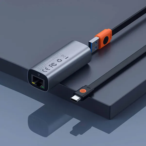 Adapter USB Type-A/ Type-C to cổng mạng LAN Ethernet Baseus